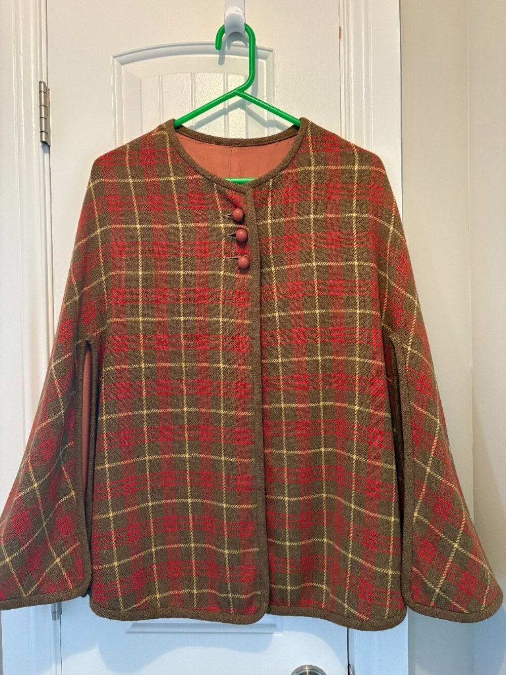Vintage Plaid Cape
